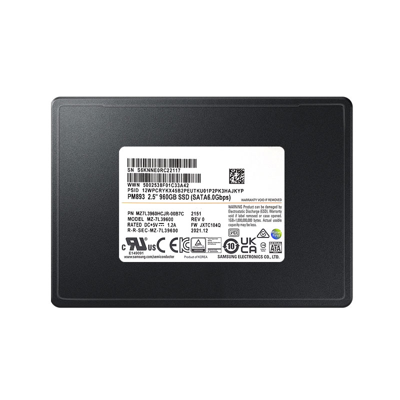 三星,MZ7L37T6HBLA-00A07,PM883,7.68TB,SATA3,固态硬盘SSD