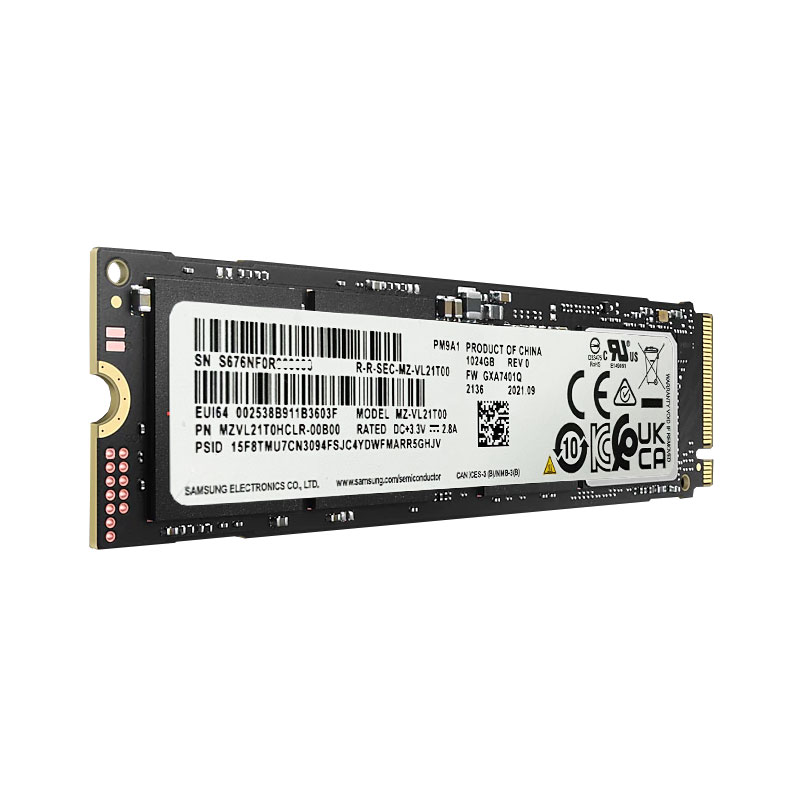三星,MZVL2256HCHQ-00$00/07,PM9a1,M.2 256GB,PCIE,NVME固态硬盘