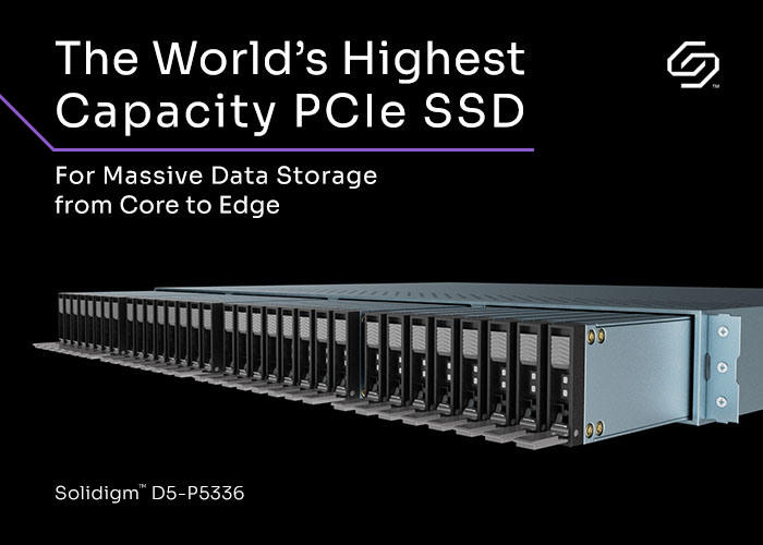 Solidigm推出全球最高容量的PCIe固态硬盘，用于从核心到边缘的大规模数据存储