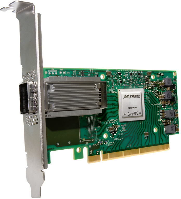 英伟达,MCX555A-ECAT,ConnectX-5 VPI,Adapter Card EDR/100GbE 单端口,InfiniBand网卡