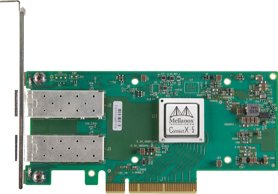 英伟达,MCX512A-ACUT,ConnectX-5 EN,10/25GbE双端口,以太网网卡