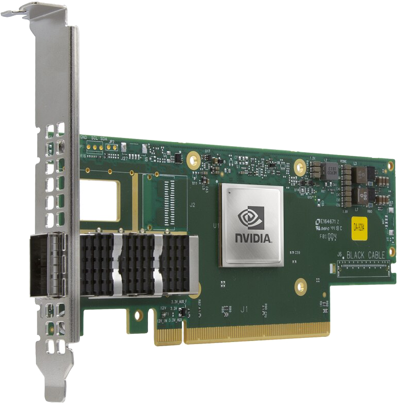 英伟达,MCX653105A-ECAT-SP,ConnectX-6 VPI,Adapter Card HDR100/EDR/100GbE单端口,InfiniBand网卡