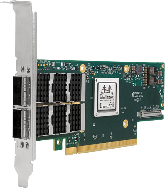 英伟达,MCX653106A-ECAT-SP,ConnectX-6 VPI,100GbE双端口,InfiniBand网卡