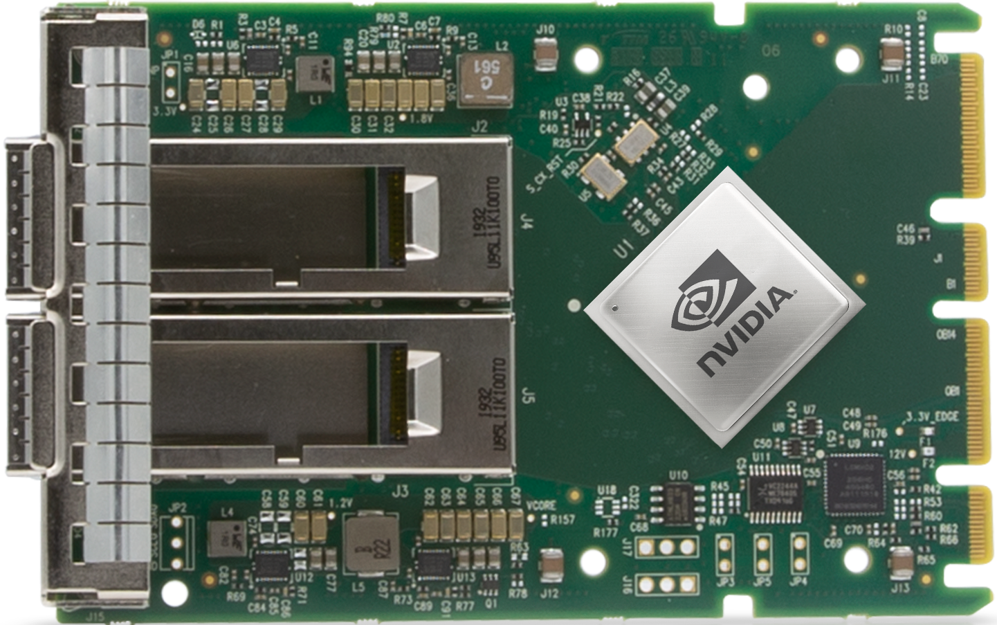 英伟达,迈洛斯,MCX653436A-HDAI,ConnectX-6 VPI,OCP3.0 HDR/200GbE双端口,InfiniBand网卡