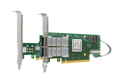 英伟达,MCX654106A-HCAT,ConnectX-6 VPI,Adapter Card HDR/200GbE双端口,InfiniBand网卡