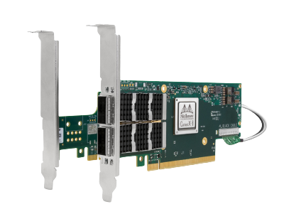 英伟达,MCX654106A-ECAT,ConnectX-6 VPI,Adapter Card HDR100/EDR/100GbE双端口,InfiniBand网卡